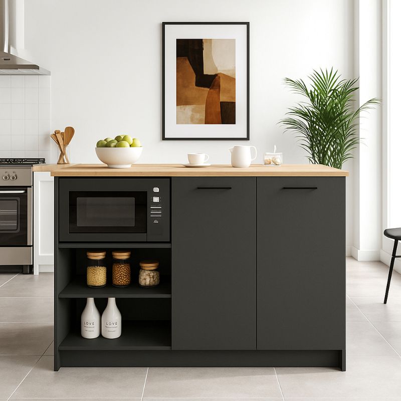 その他 kitchen cupboard Kitchen Wall Unit 600mm Cabinet Cupboard 60cm Wenge and Sonoma Oak