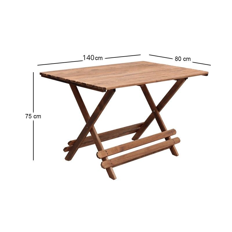 Queen homepaketo foldable table by beech wood in walnut color ...